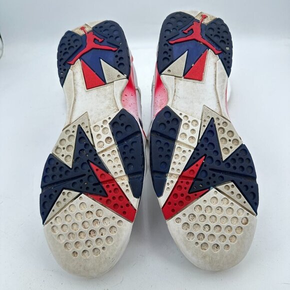 Nike Air Jordan 7 Olympic Men Size 10.5 304775-123 Tinker Alternate White Shoes - Picture 8 of 11